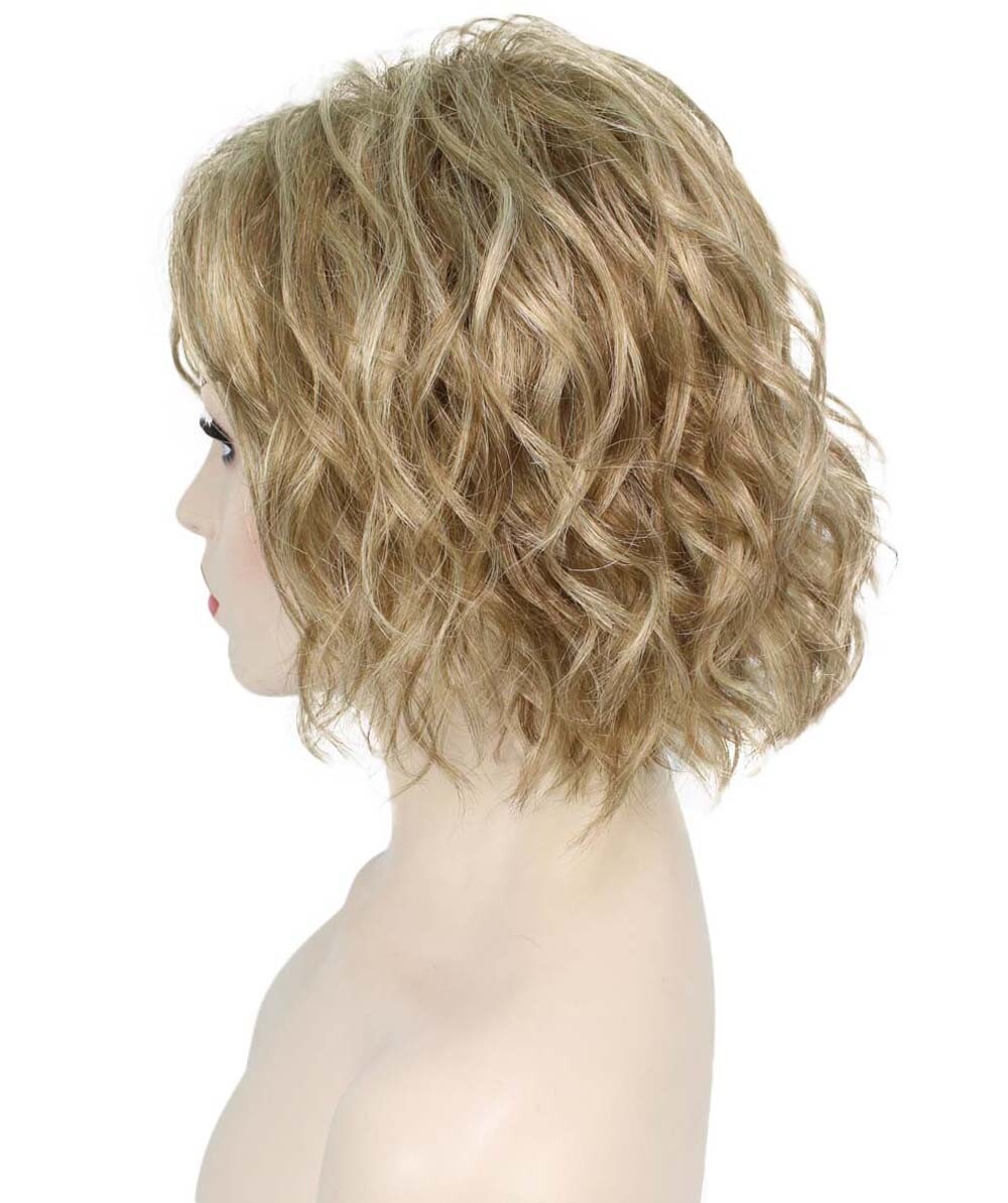 Marlene – Srraight Kanekalon Synthetic Fiber Full Wig, 4-10 in, Ash Blonde