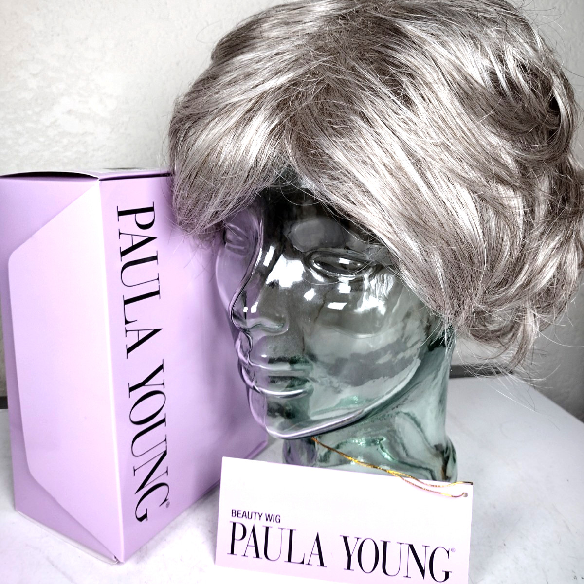 Paula Young Wig Silver “Beth” Easy-Care Synthetic Materials Made in Japan w Tags