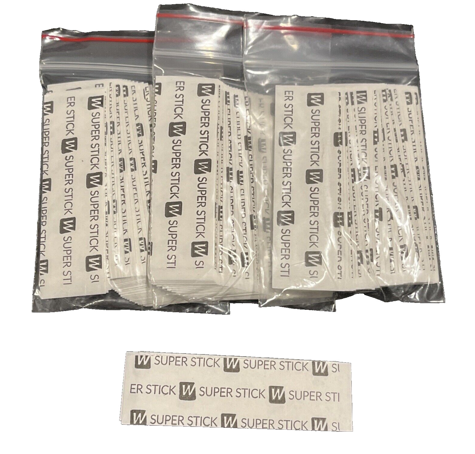 WALKER TAPE Super Stick Tape-108 Strips 1″ x 3 Poly Wig System Tape -3 Pack -NEW