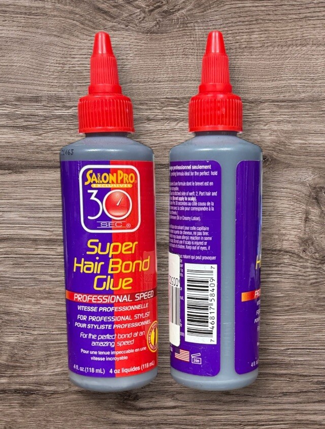 NUMBER 1 – SALON PRO 30 SEC. SUPER HAIR BOND GLUE PROFESSIONAL SPEED 4OZ (2 Pk