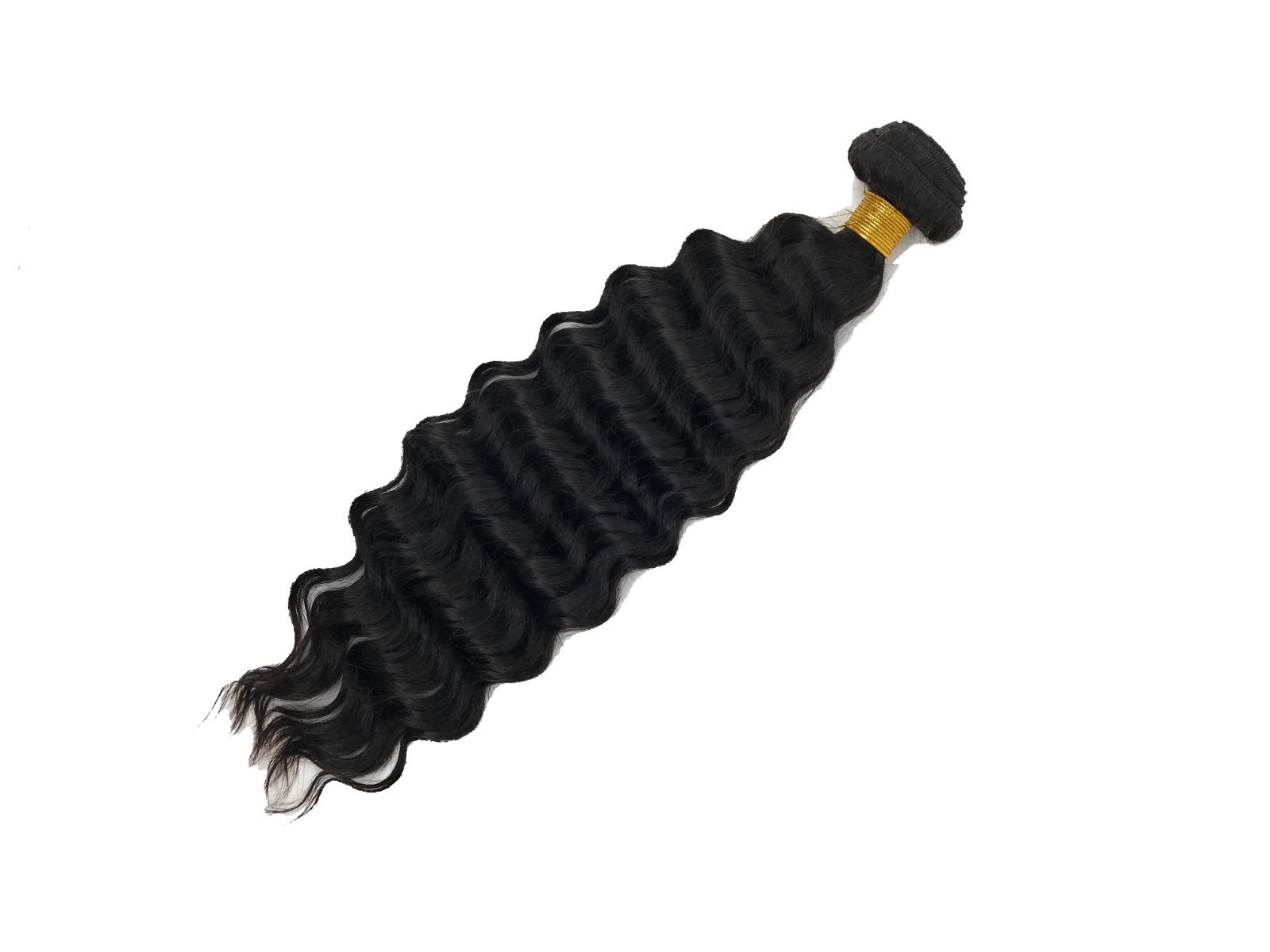 Black Deep Wave Brazilian 100 Human Hair Weft (10″-30″)