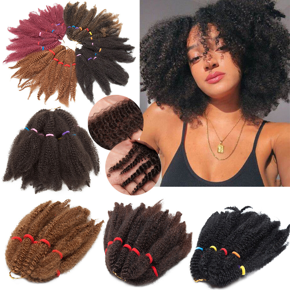 Short Black Afro Kinky Curly Braids Kinky Bulk Braiding Hair Extensions As Human