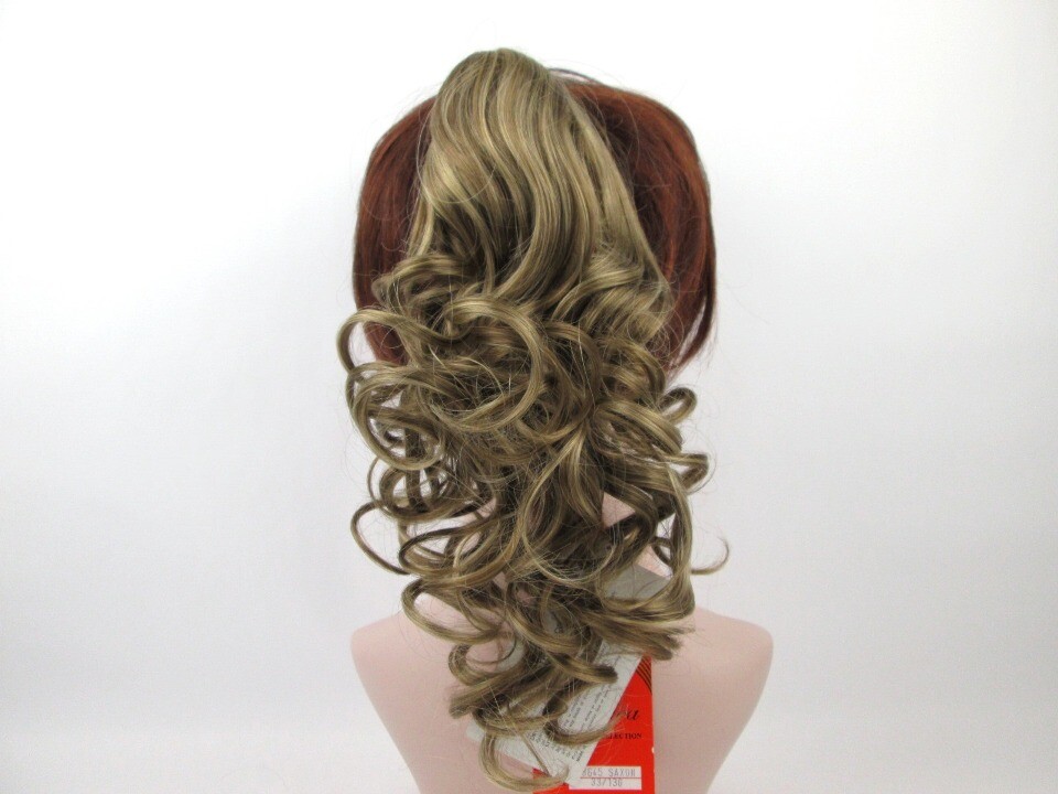 13″ LONG LAYERED LOOSE CURLS CURLY HAIR HAIRPIECE PONYTAIL WIGLET CLAW CLIP MILA