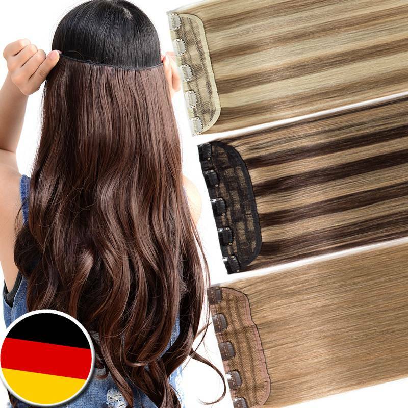 Thick Real Remy One Piece Clip In 100% Human Hair Extensions 3/4 Full Head G331