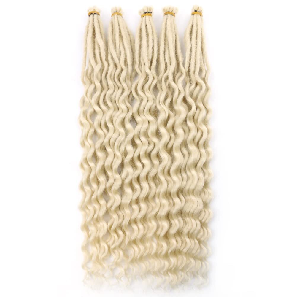Soft 20″ Curly Boho Dreadlocks Pre-looped Braiding Dreads Extensions Synthetic