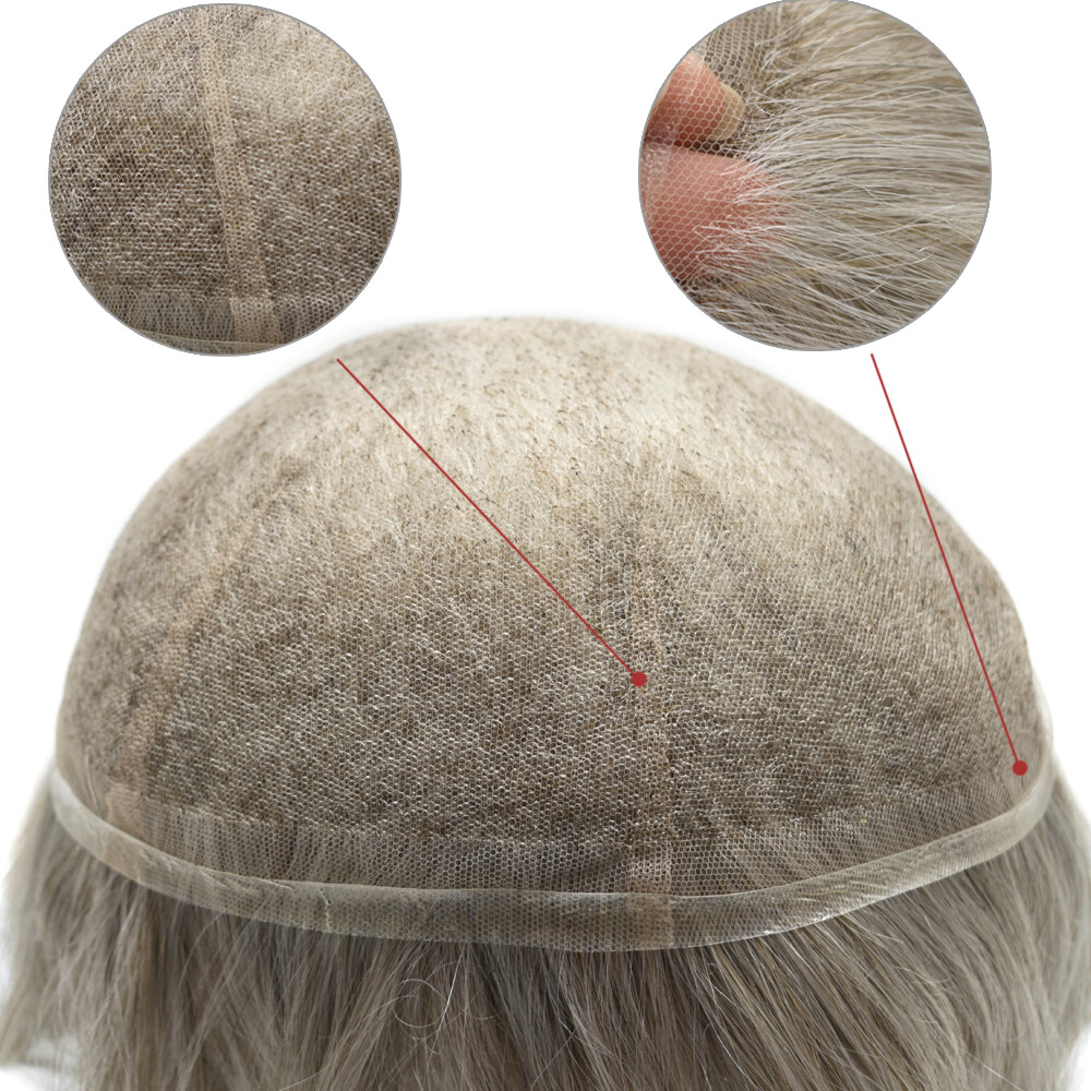 Toupee for Men Hair Replacement System All Swiss Lace Mens Hairpiece Wig Natural