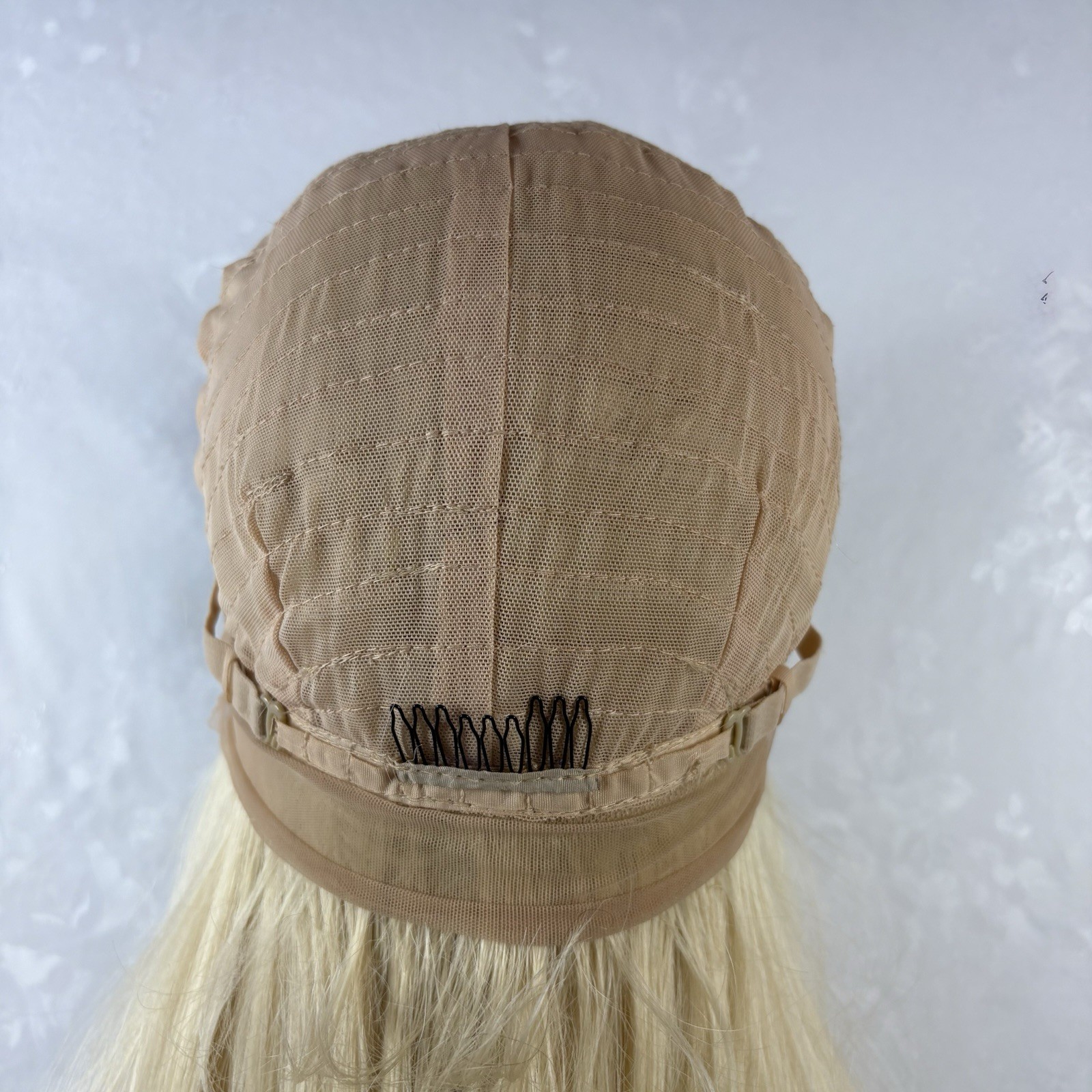 Daily Wear 360 Lace Updo WIG! Long Bleach blonde, Human Hair Blend