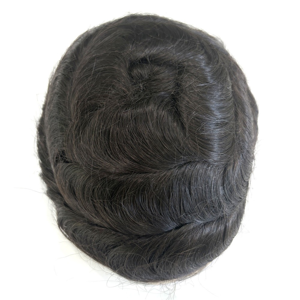 Mens ToupeeHair Replacement System Lace Front Mono Human Hair Pieces Versalite