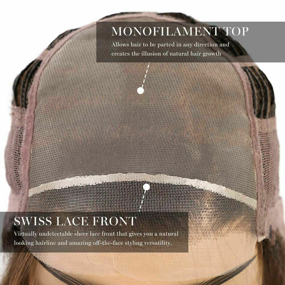Mono-Filament Top Wig Lace Front Hand-Tied Wigs Monofilament Top Wigs Brown Wigs