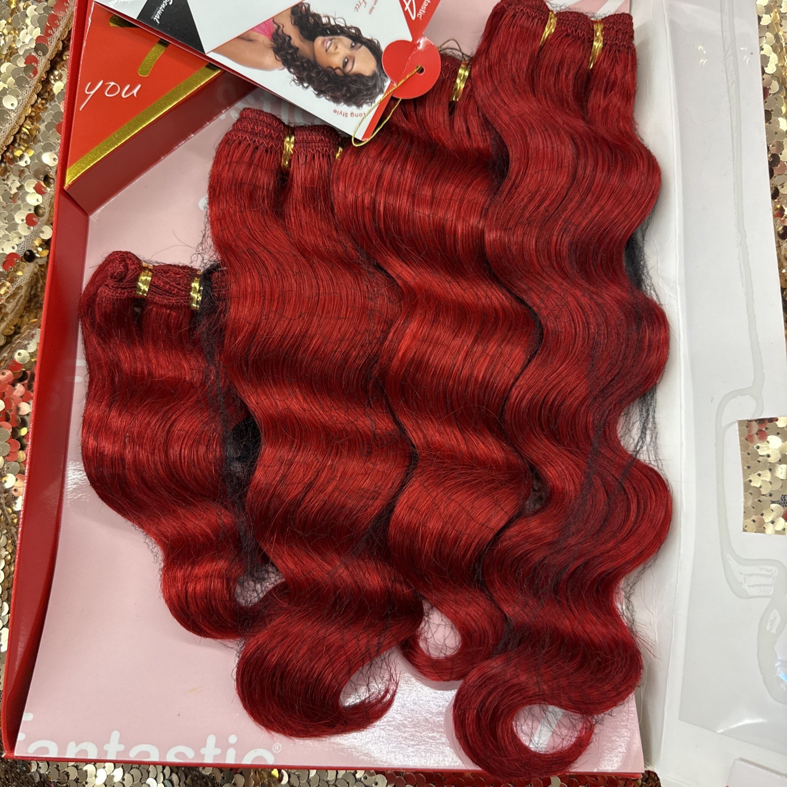 SENSUAL COLLECTION FANTASTIC 4 Ripple Deep 8”10”12”14” #Fire red