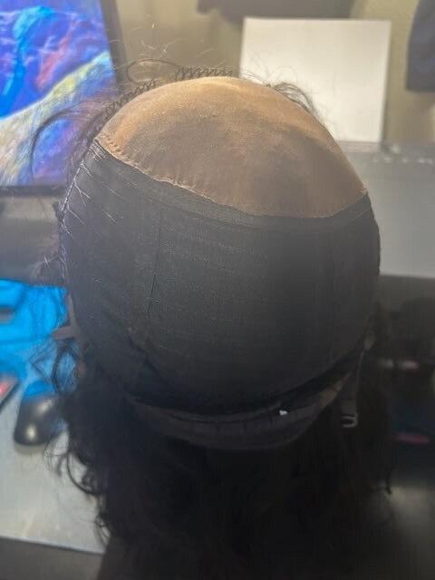 womens wig Virgin human hair (19 Inch) With Part