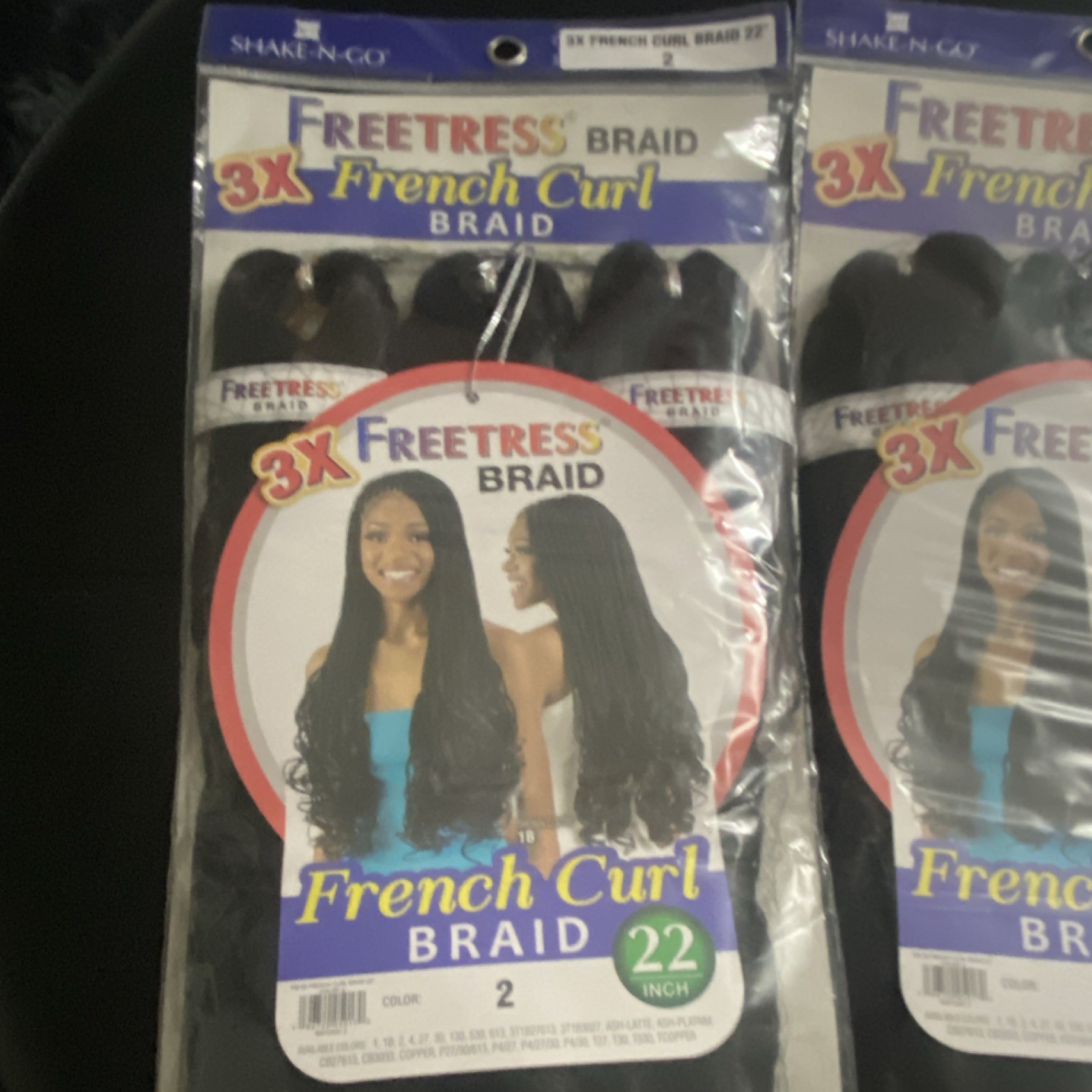 Freetress French Curl Braid Hair Extension 22in Color 2 Synthetic