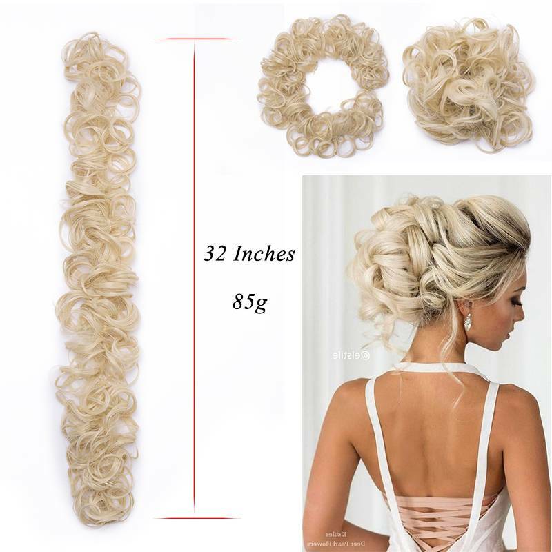 Real LARGE Messy Bun Scrunchie Hairpiece 100% Natural Hair Extension As Human US