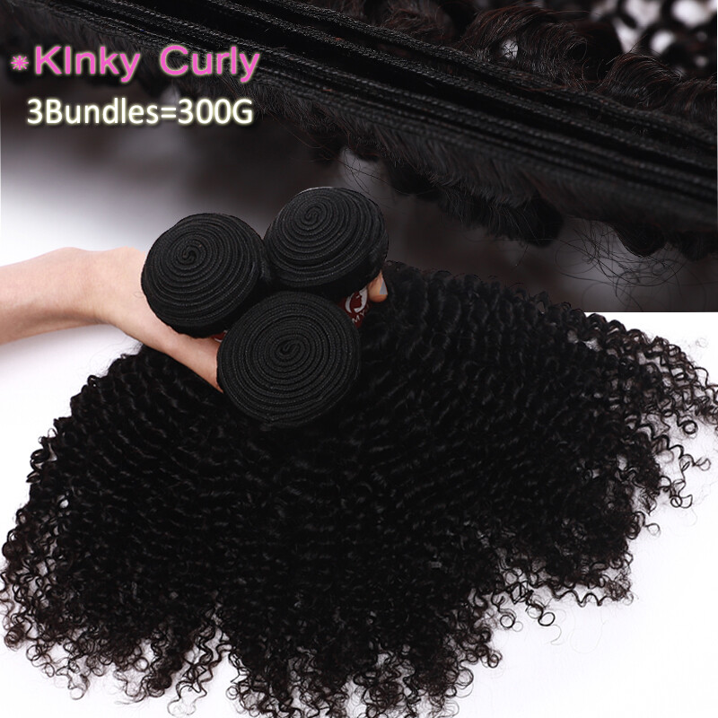 CLEARANCE 3Bundles Deep Curly Wave Indian Virgin Human Hair Extensions Weft 300G