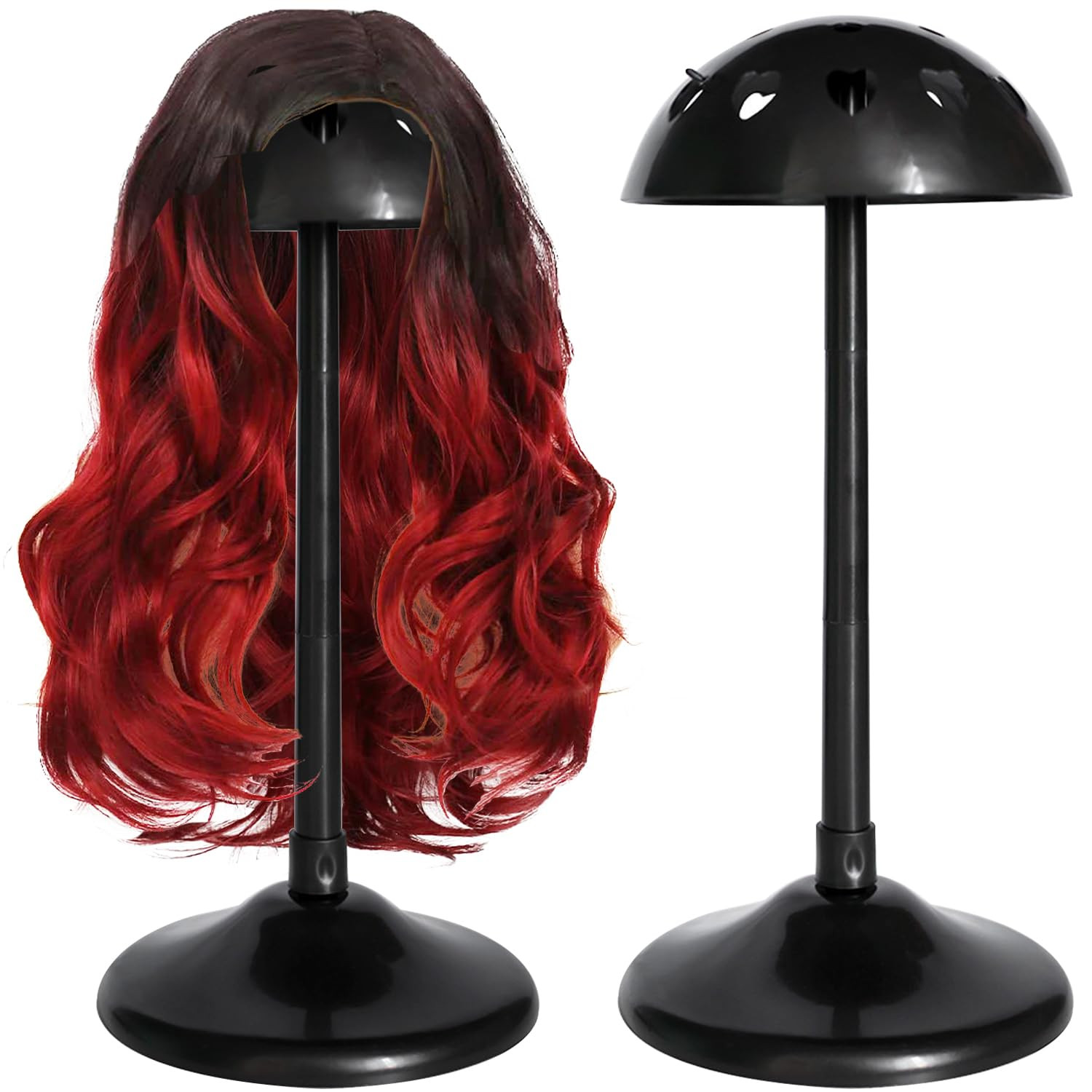 Wig Stand Adjustable Wig Holder with Lace Non-Slip Wig Head Display for Styling