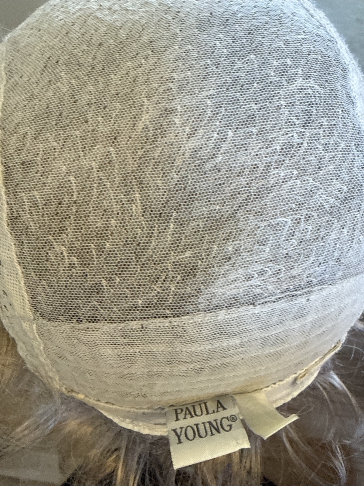 480Curly Long Net Cap Gray Tipped Big Hair. Very Nice Paula Young Jenna 14/18