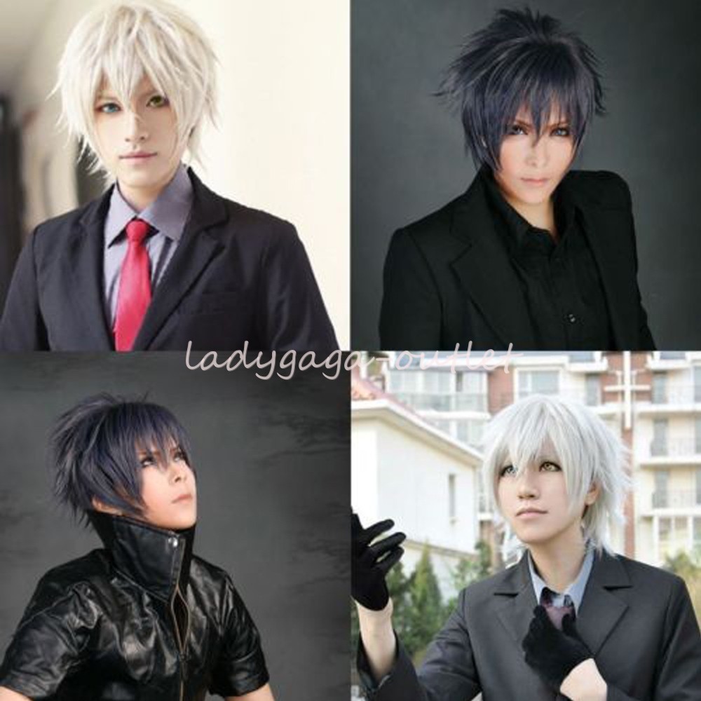 Unisex Cosplay Short Hair Wig Women Men Straight Halloween Party Costume Wigs US