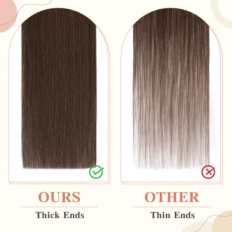 8A Tape In Extensions, 100% Real Remy Soft Human Hair Hairpiece Skin Weft 18Inch