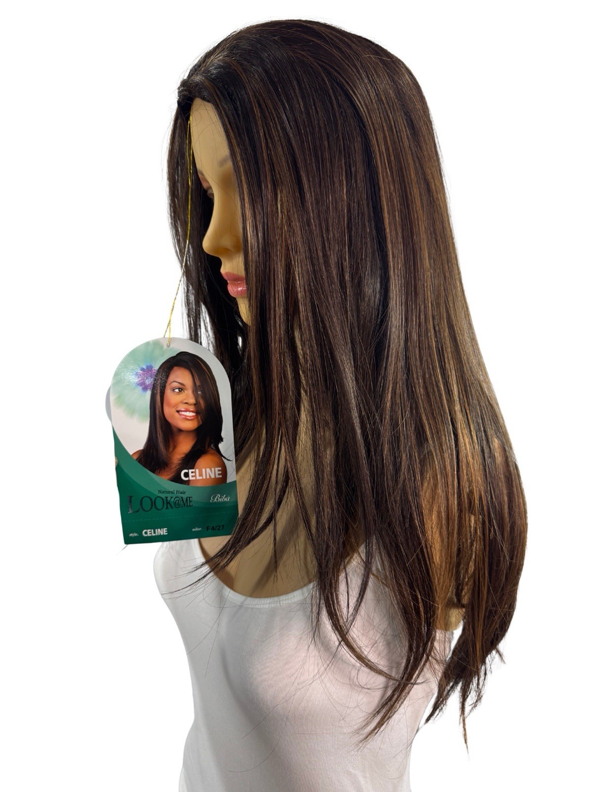 Biba CELINE Half Wig Natural Hair Straight 22in Women F4/27 Hair Color Shade