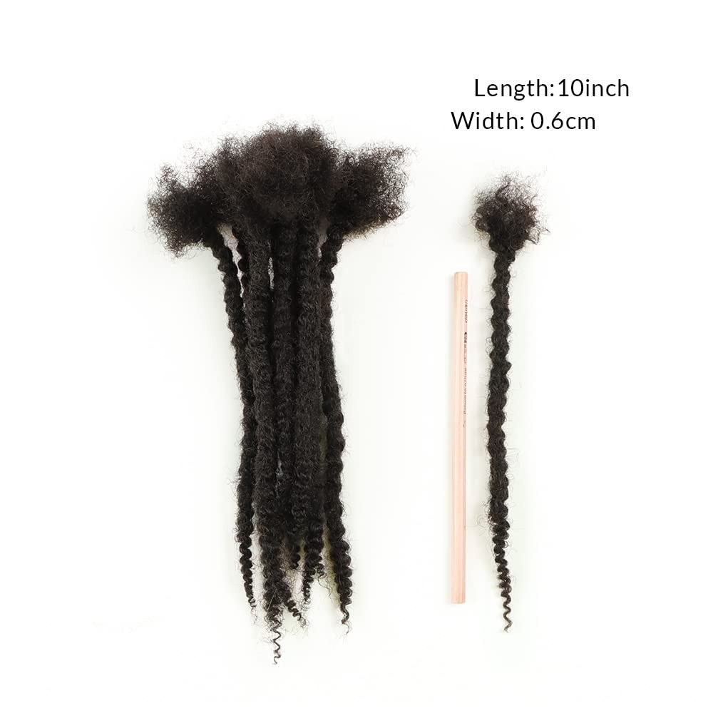 Orientfashion Textured Loc Extensions Human Hair8-16Inch 0.4Cm 0.6Cm And 0.8Cm