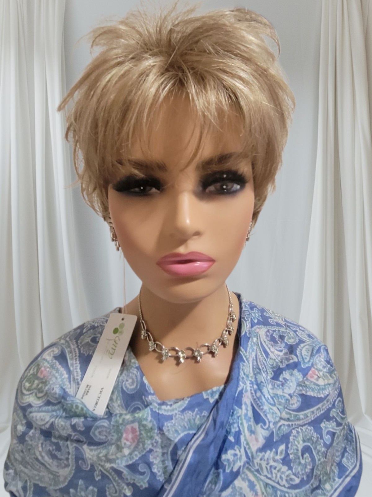 VICTORIA Wig by ENVY, DARK BLONDE, Open Cap, Capless NEW! PIXIE