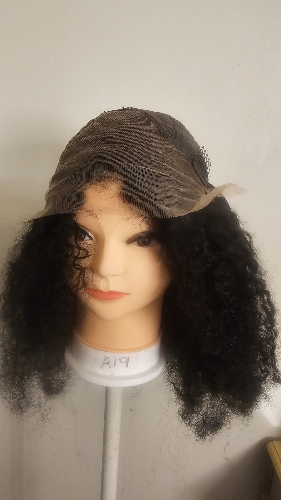 new High-Quality regular 20″ Black body wave 100% Virgin Human Hair Lace Wig