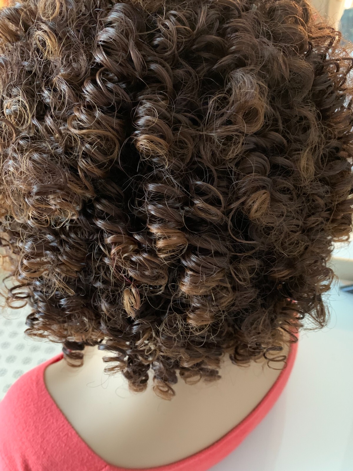 Afro Wig with Bangs no Lace Synthetic Heat Resistant Short Curly. Easy to wear