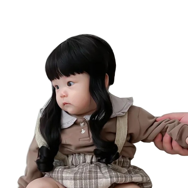 Stylish Hair Accessories for 1-3 Years Kids Lovely Baby Cosplay Hat Wig Headwear