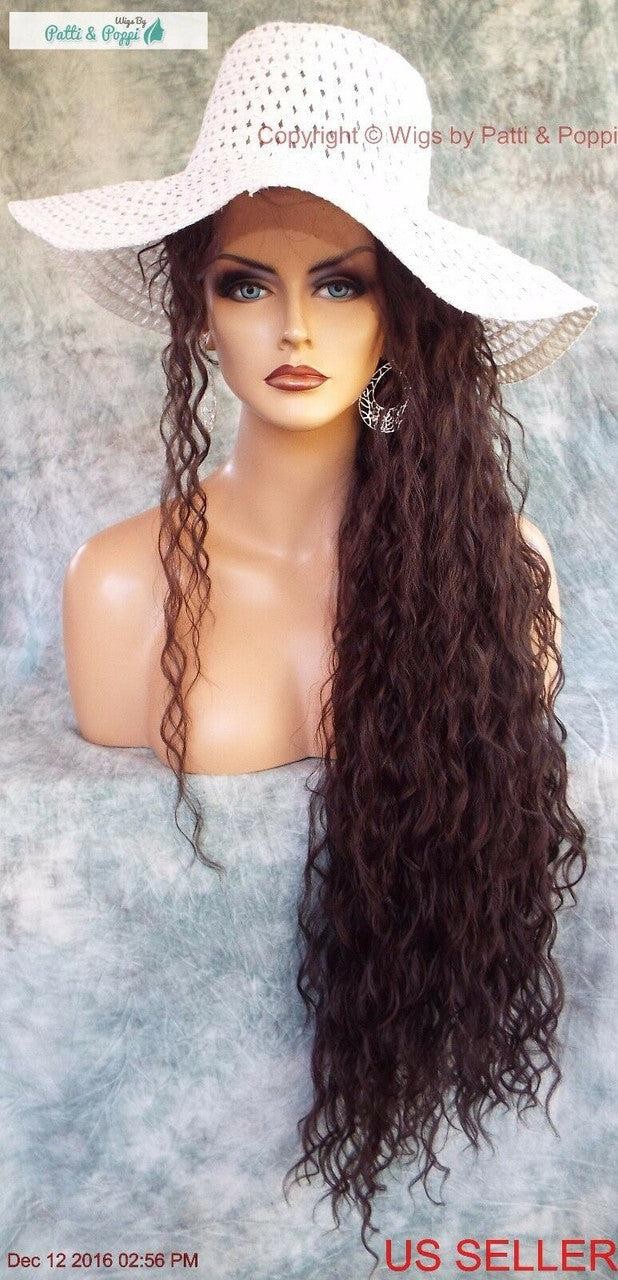 36″ X-LONG LACE FRONT DEEP C-PART HIGH HEAT SAFE WIG COLOR #4 SEXY 258
