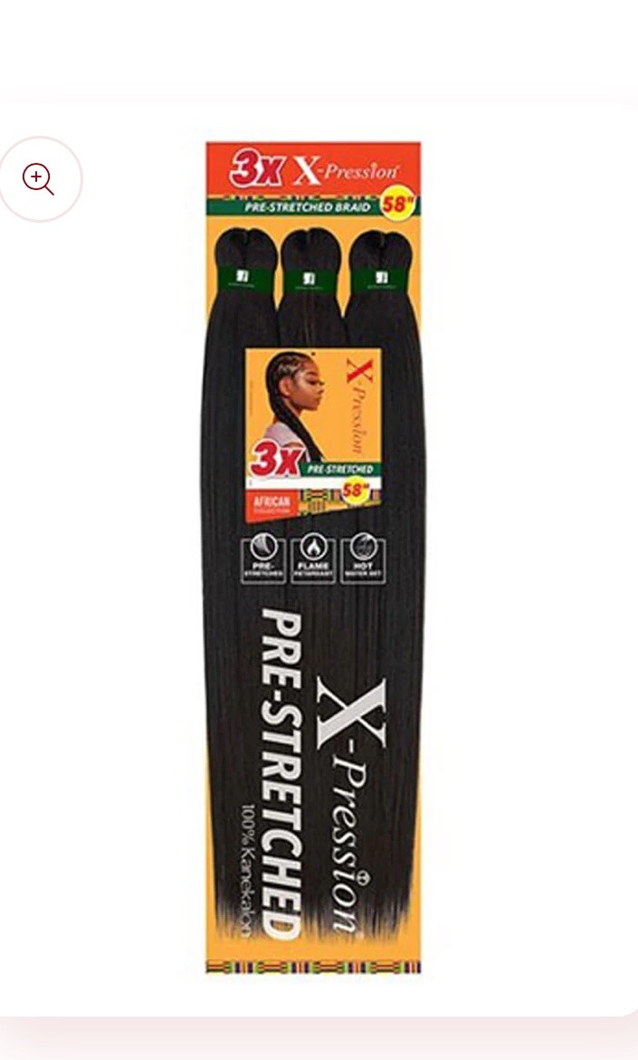 3 Pack Sensationnel African Collection 58 X-Pression Braid 100% Kanekalon Fiber