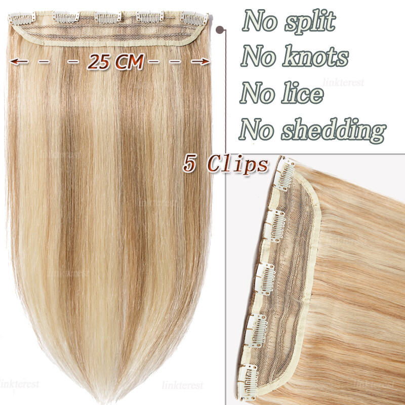 Thick One Piece 100% Remy Hair Clip in Real Human Hair Extensions 3/4 Full Head