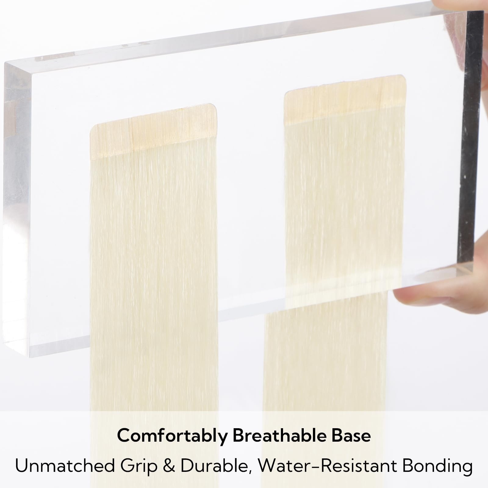Hotbanana Tape In Hair Extensions 10 Inch 40Pcs 60G Ivory Blonde Tape In Real
