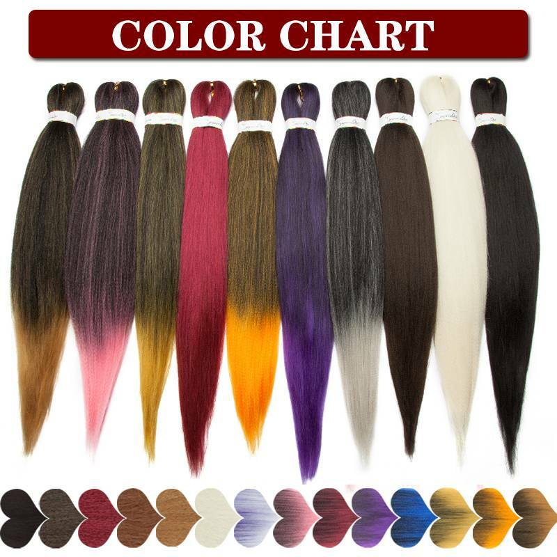 Pre-Stretched EZ Braiding Hair Extensions Ombre Jumbo Box Braids as Human Boho