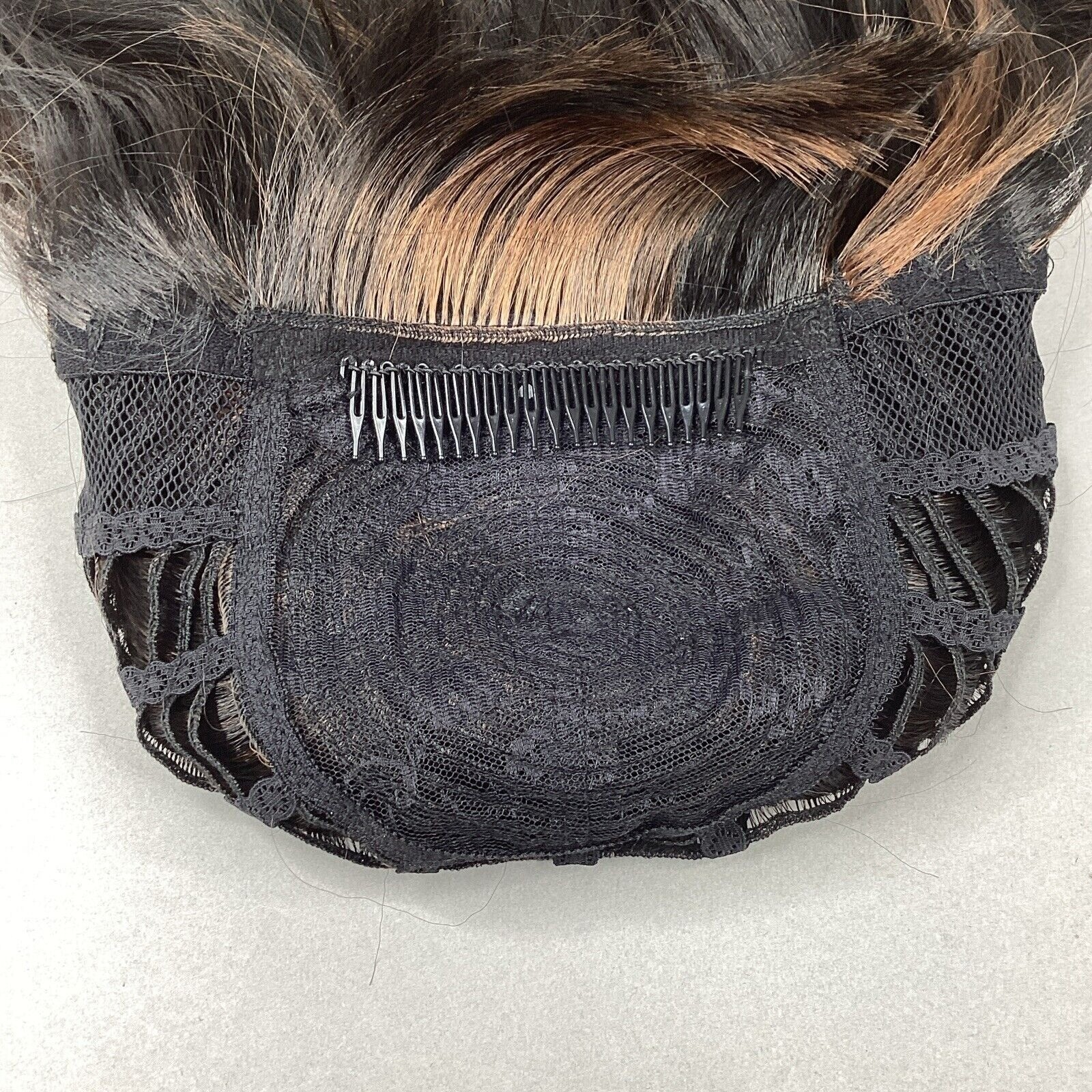 SB009. FEMI #FS1B/30 Off Black Honey Brown Short Straight Premium Synthetic Wig