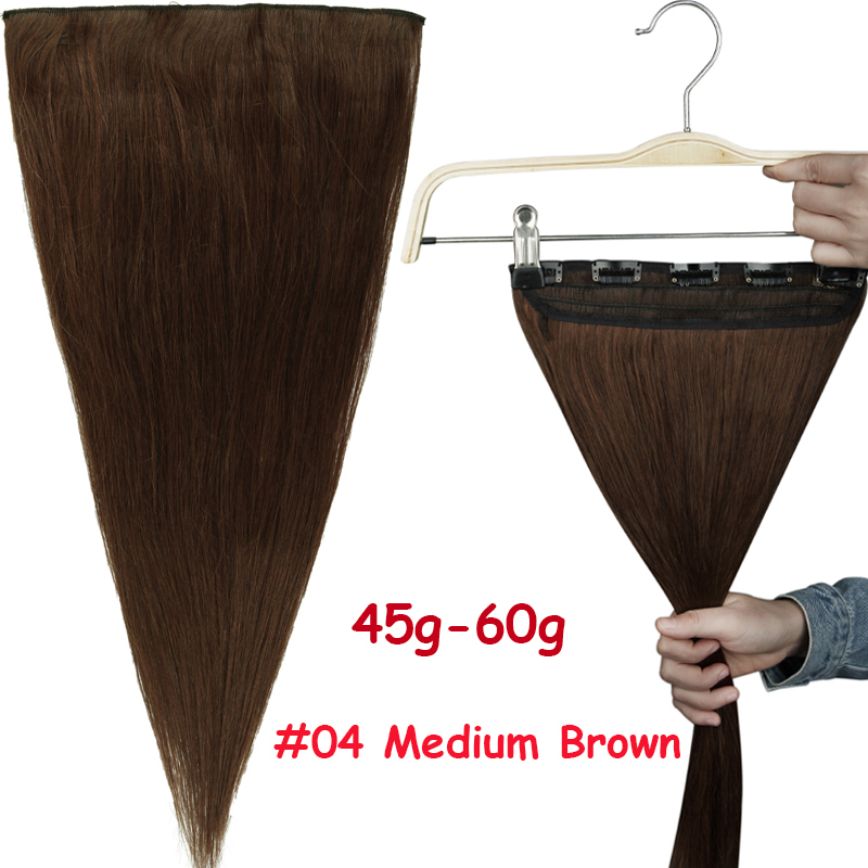 US STOCK One Piece Clip In 100% Remy Human Hair Extensions 16-22″ Full Head B052
