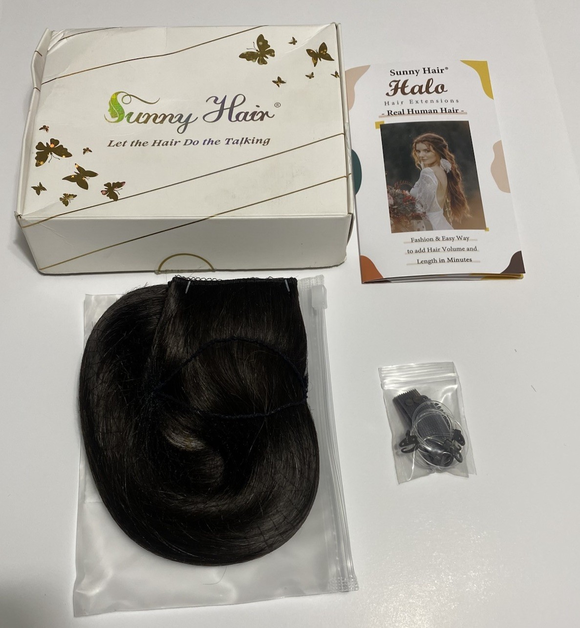 Sunny Human Hair 20 Inch 100g Invisible Wire Hair Extensions #2 Darkest Brown