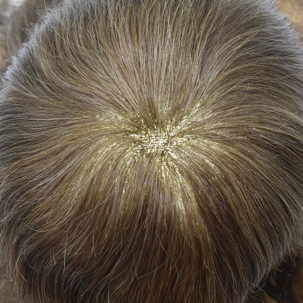 Mens Toupee Hair System Full French Lace Hairpiece Wig for Men Hair Replacements