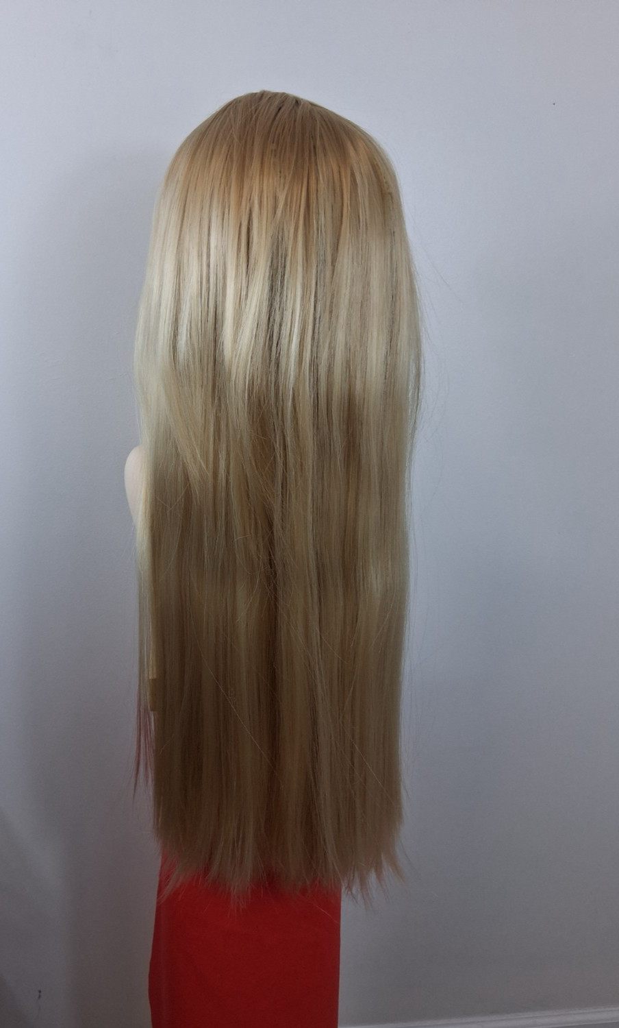 Long Straight wig with Air Bangs High Temperature Synthetic Fiber Heat Resistant