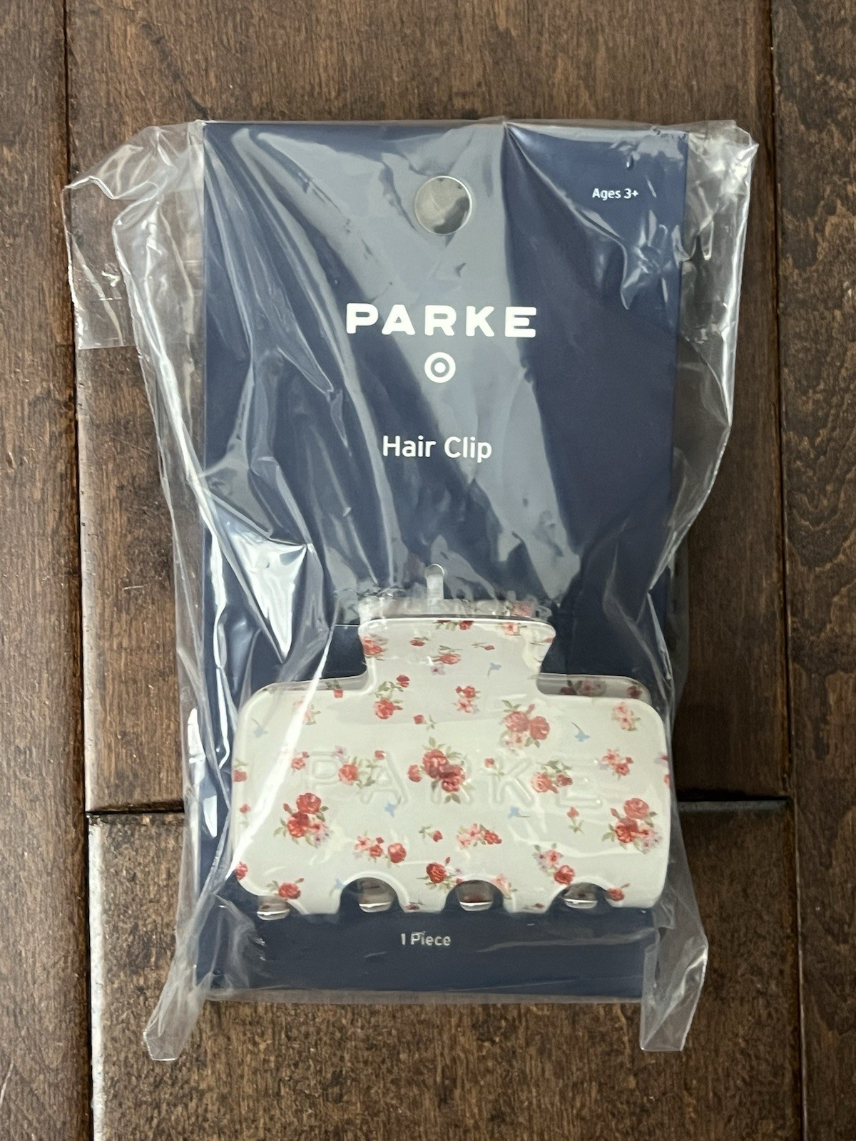 Target x Parke Womens Hair Claw Clip Style Accessory Floral Cream New IN HAND