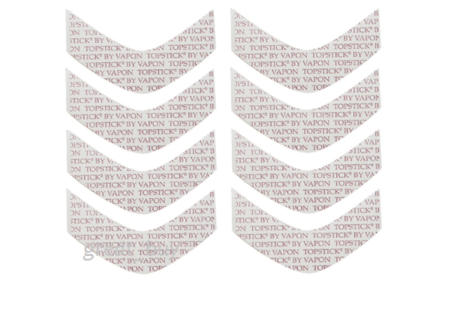 VAPON TOPSTICK Plus Custom Cut Front “B Curve”Tape_50 Strips_Clear,Double-sided