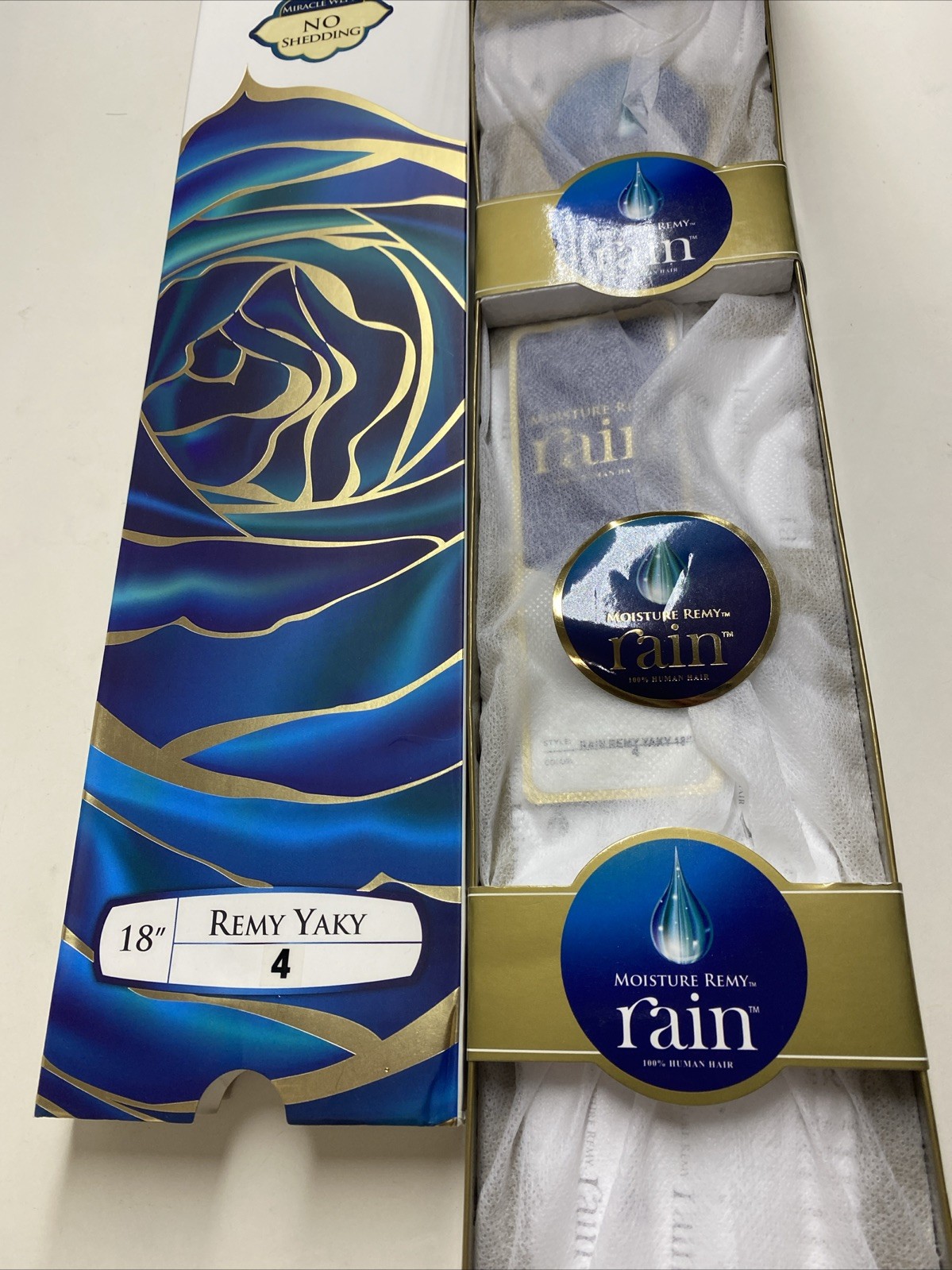 Moisture Remy Rain Yaky_100% Human Hair Weave Extension_18″_#4