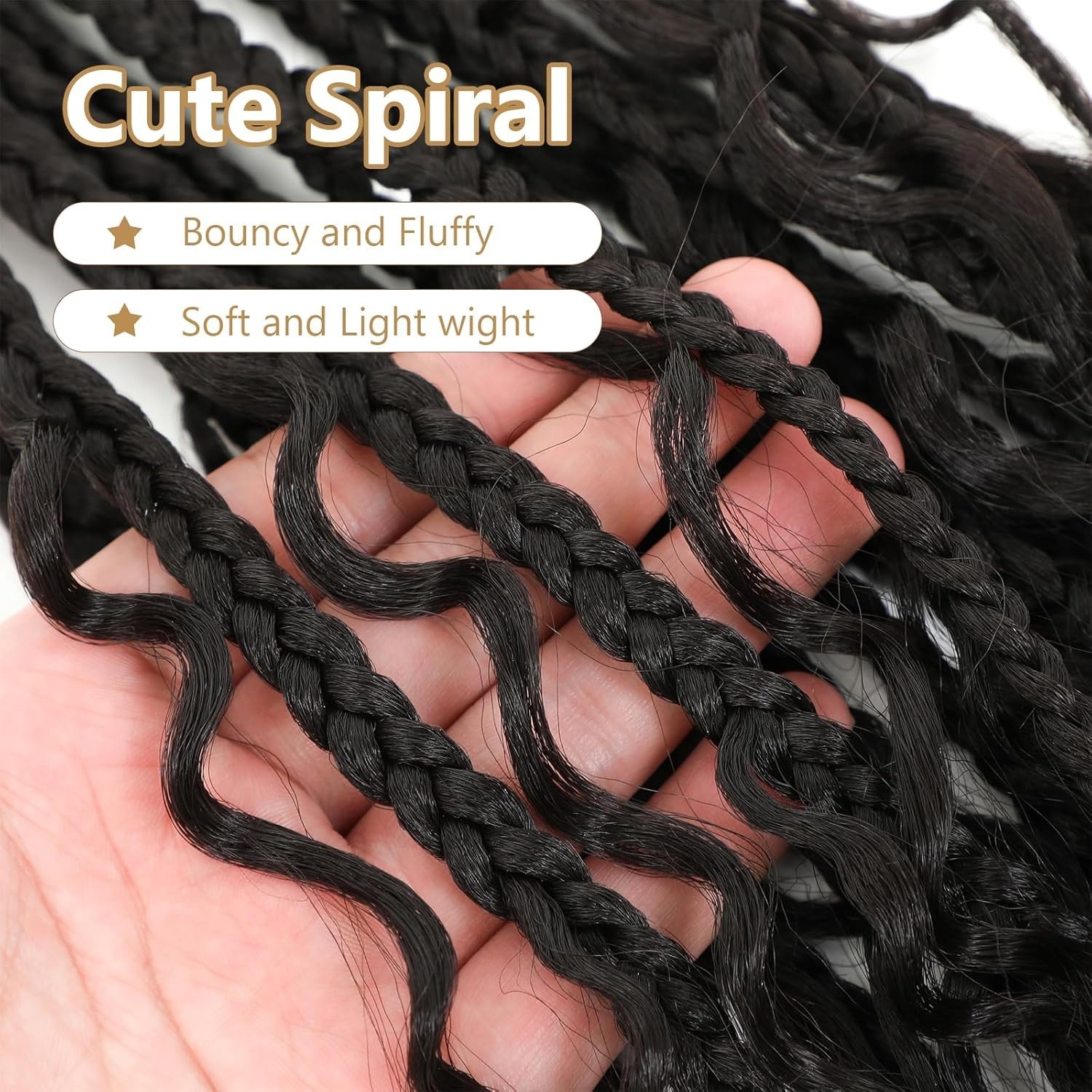 Luxury 12 Inch Curly Ends Box Braids – 8 Packs Bohemian Crochet Hair for Women