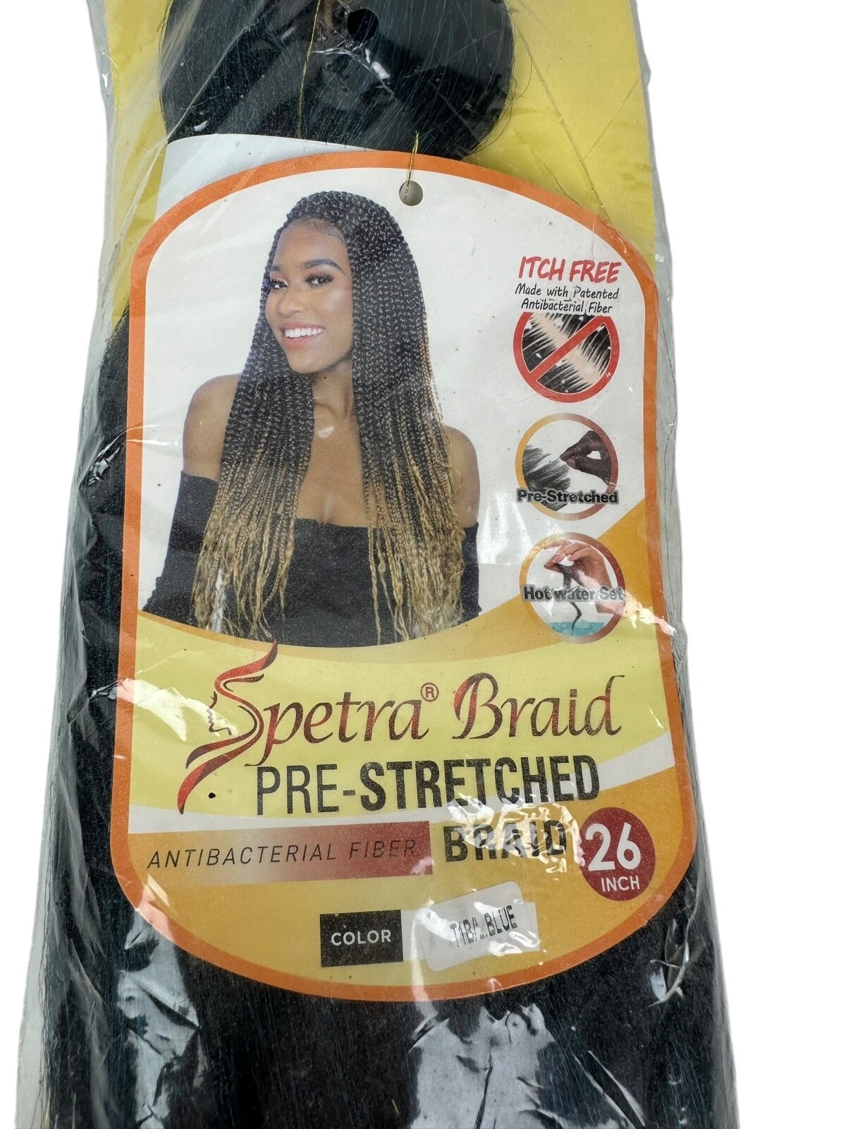 Spetra Hair Easy Braid 26″ Blue & Black Prestretched Antibacterial Itch Free