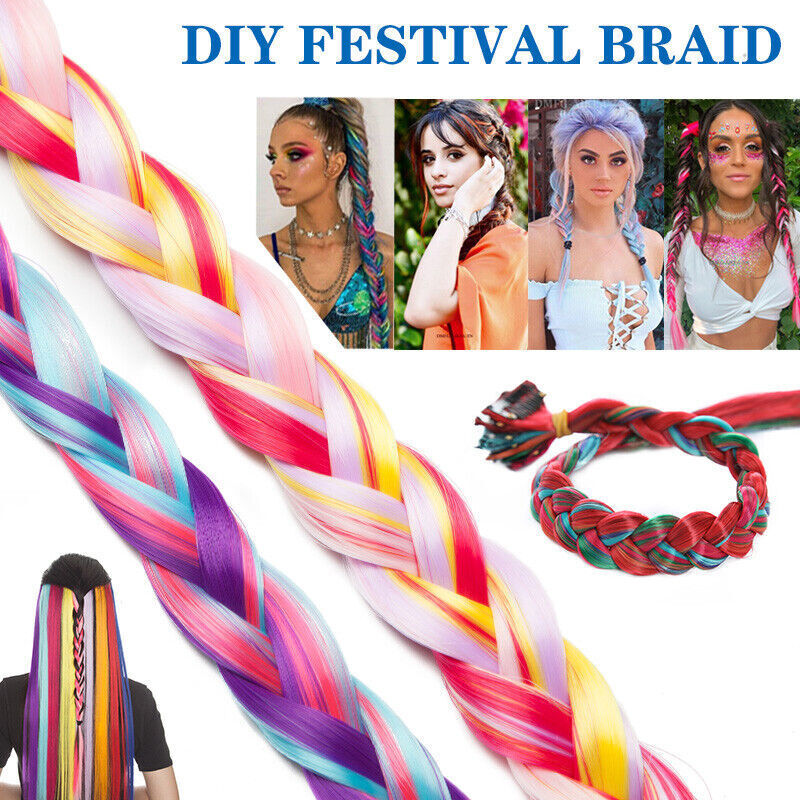22 Inch Colored Clip in Hair Extensions 10pcs Straight Hair Synthetic Hairpieces