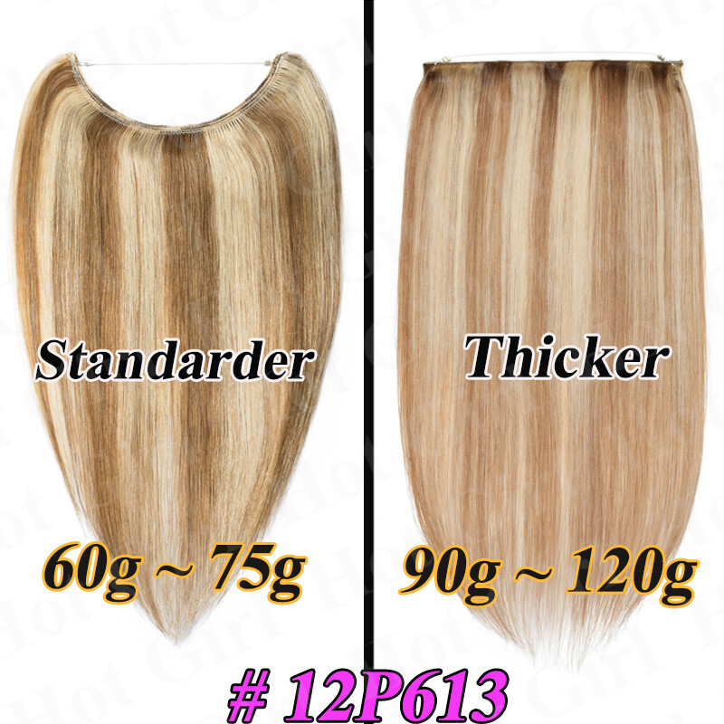 Invisible Secret Headband 100% Real REMY Human Hair Extensions Wire In Weft US