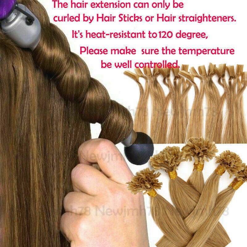 Pre Bonded Fusion U Tip Human Hair Extensions Keratin Nail Tip Remy Hair 100S