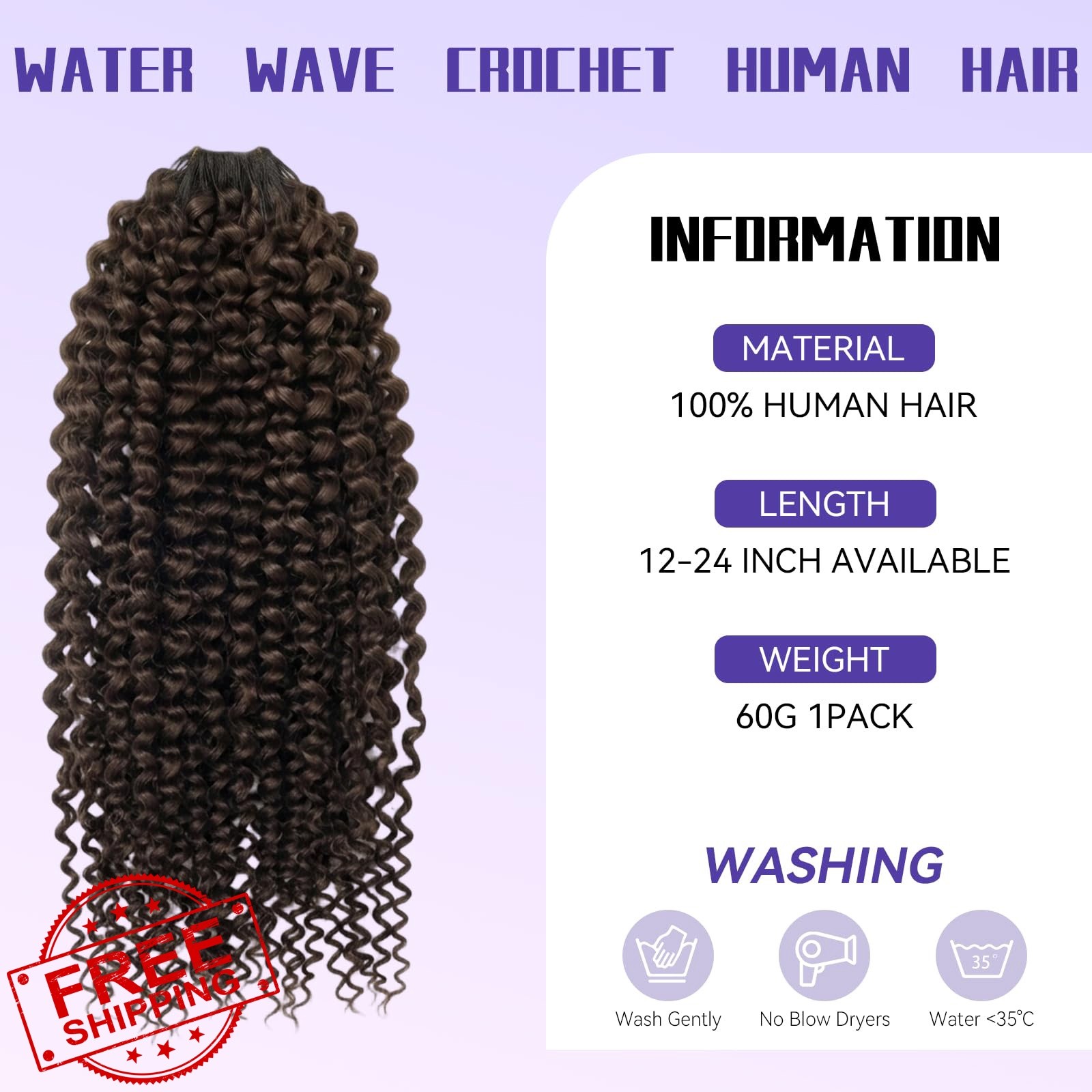 Sherico Brown WW-60G 16 Inch Crochet Hair