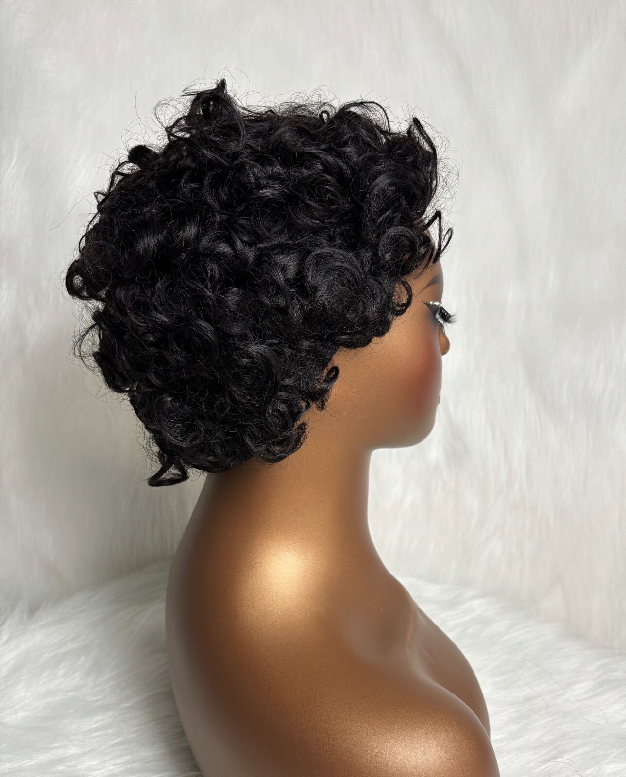 Full Machine Made Pixie Cut Synthetic Hair wig