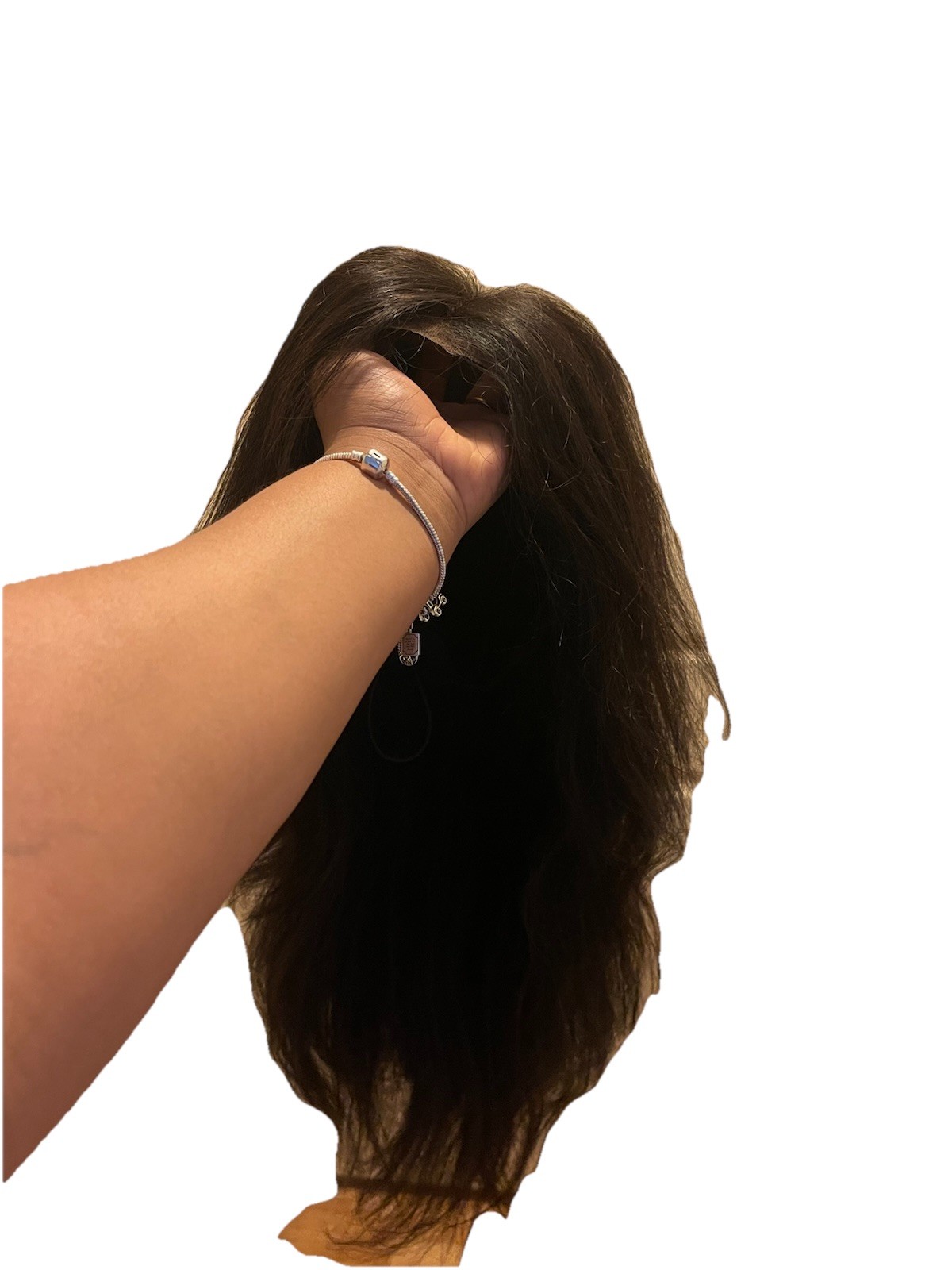 Used Straight Human Hair Wig Good For Practicing 20 Inch Layered