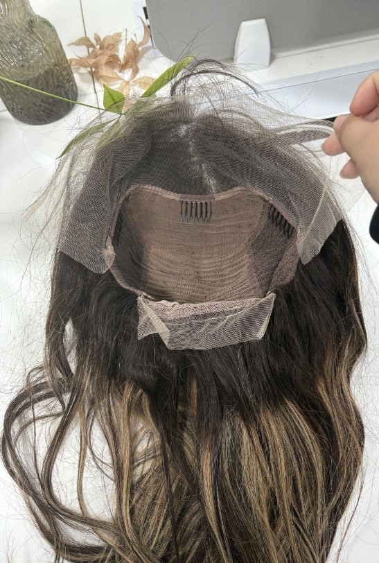 20Inch Highlight Brown Blonde Lace Front Wig 100% Human Hair Wig